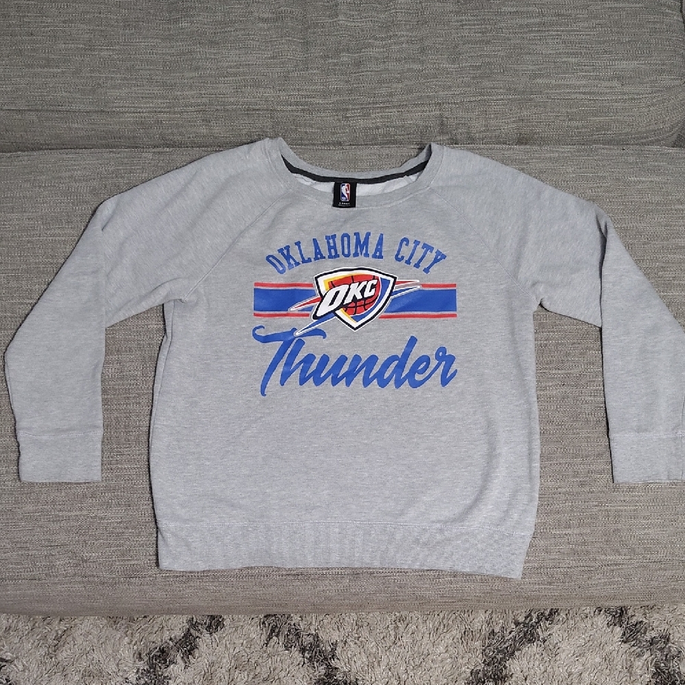 NBA Gray Crewneck Sweater Oklahoma City Thunder